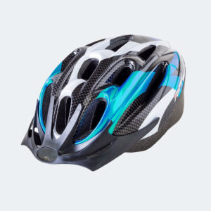 Casco da bicicletta celeste